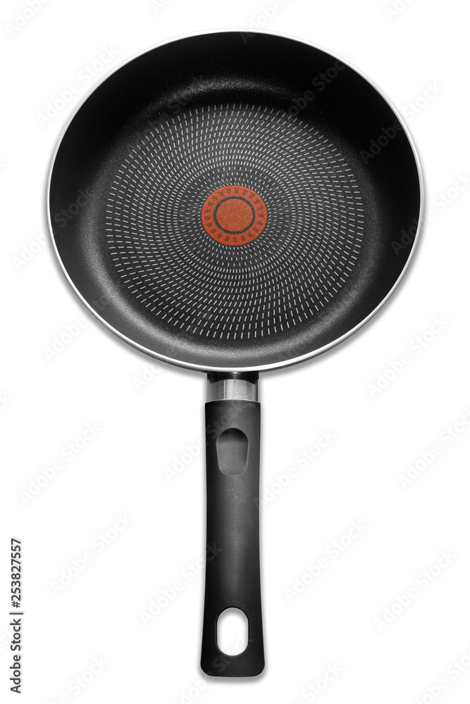 Metal black frying pan isolated on white background,Clipping path image Metal black frying pan isolated on white background,Clipping path image