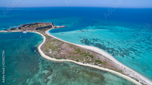 aerial view of Dry Tortugas in Key West Florida © elfarero