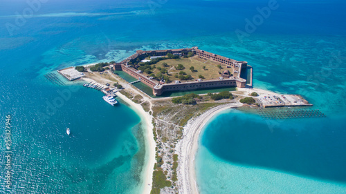 aerial view of Dry Tortugas in Key West Florida