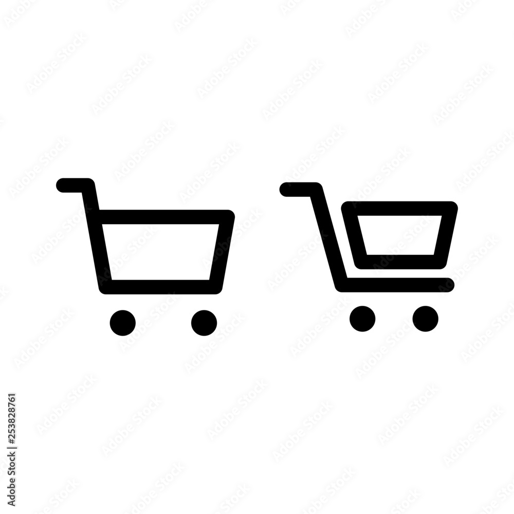 Shop cart vector icon Shop cart vector icon