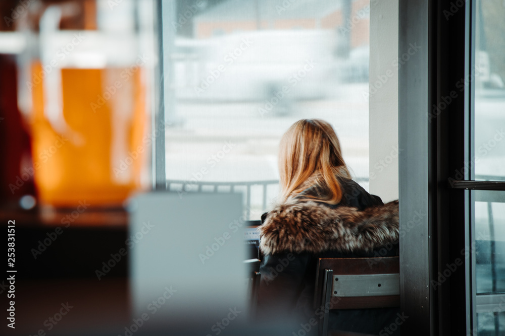 Woman at coffee shop Woman at coffee shop