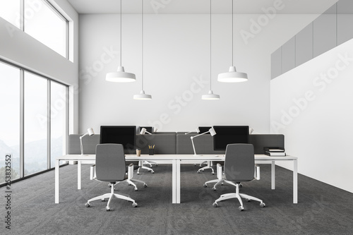 Loft white open space office interior © ImageFlow