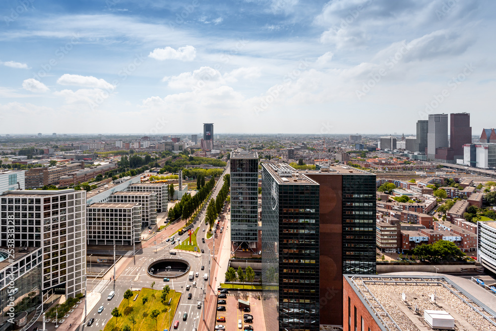 Obraz premium Den Haag Panorama von oben, Sitz der niederländischen Regierung