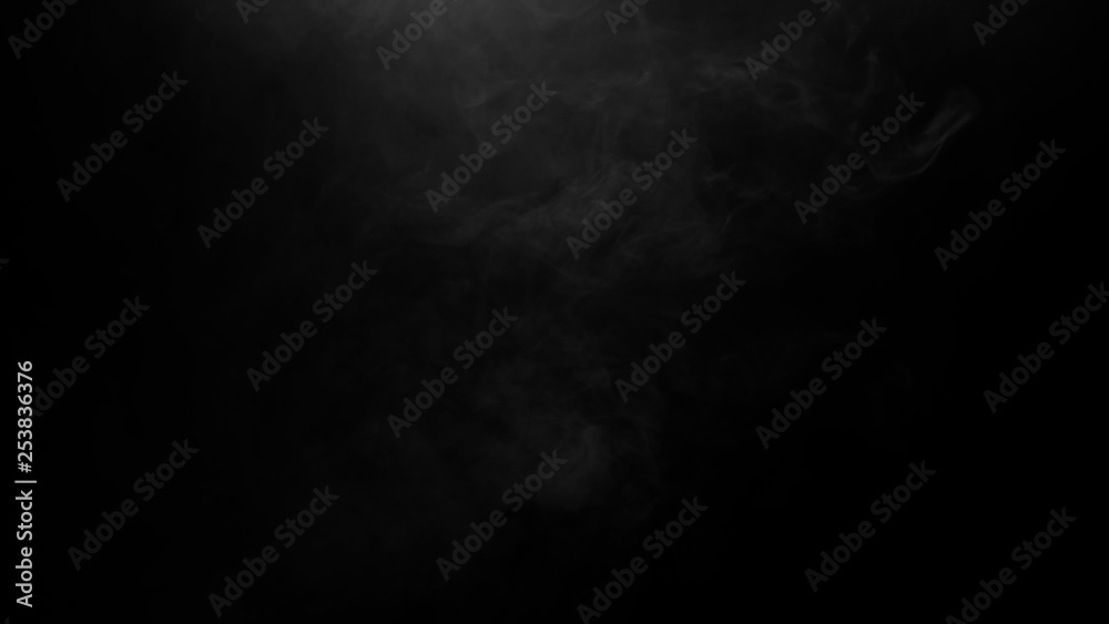 Texture of smoke on black background. Isolated smoke, texture of smoke, abstract powder, water spray on black background.