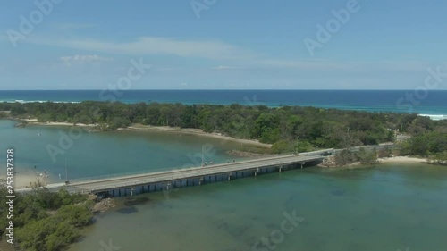 Wallpaper Mural Pottsville Creek Bridge. Rotational footage from drone. Torontodigital.ca