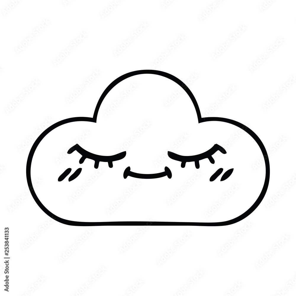 line drawing cartoon white cloud line drawing cartoon white cloud
