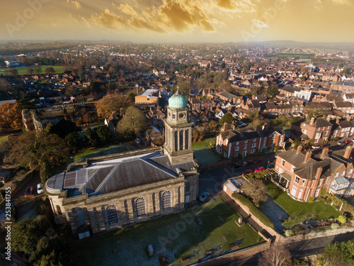 Photography Aerial View of Bridgnorth, Shropshire, UK