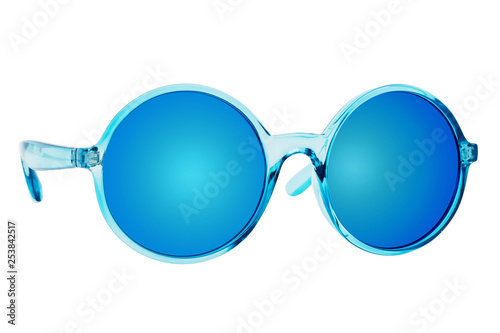 blue sunglasses isolated on white background