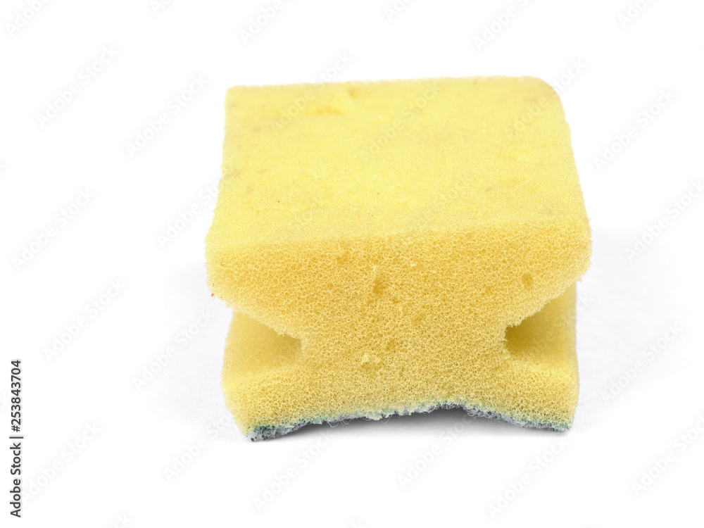 Old and dirty kitchen dish washing sponge