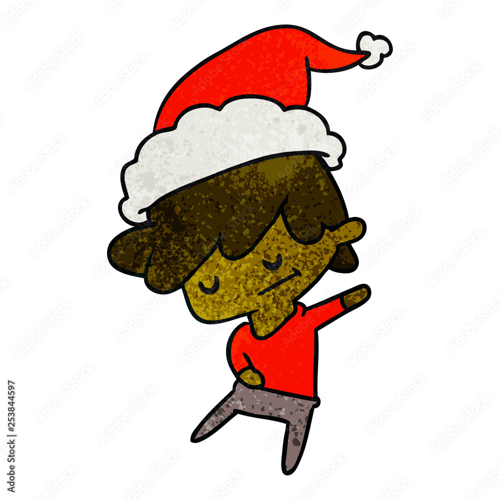 christmas textured cartoon of kawaii boy christmas textured cartoon of kawaii boy