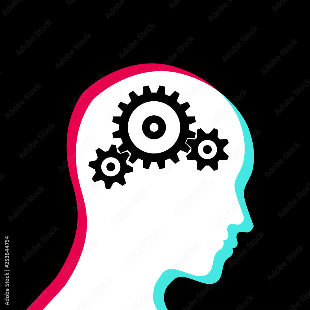 Mental health vector concept in simple flat style Mental health vector concept in simple flat style