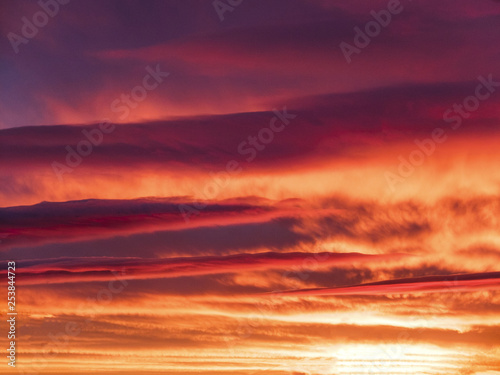 the purple sunset with beautiful clouds © Stanislav