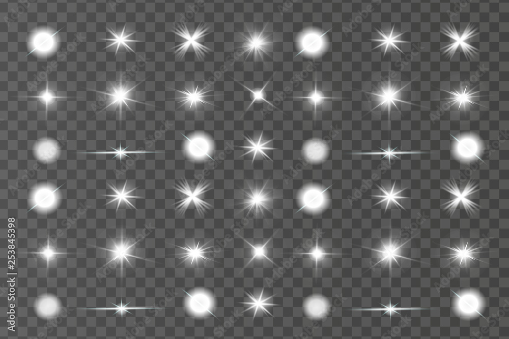 Fototapeta premium Glow isolated white light effect,