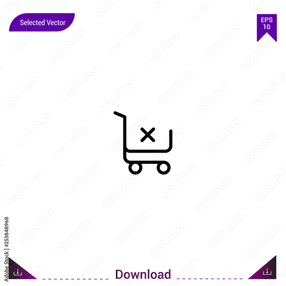 Outline shopping-cart icon isolated on white background. Line pictogram. mobile application, logo, user interface. Editable stroke. EPS10 format vector Outline shopping-cart icon isolated on white background. Line pictogram. mobile application, logo, user interface. Editable stroke. EPS10 format vector