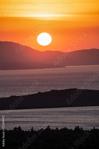 Sunset at Devil's Table ( Seytan Sofrasi ), Ayvalik, Balikesir, Turkey photo