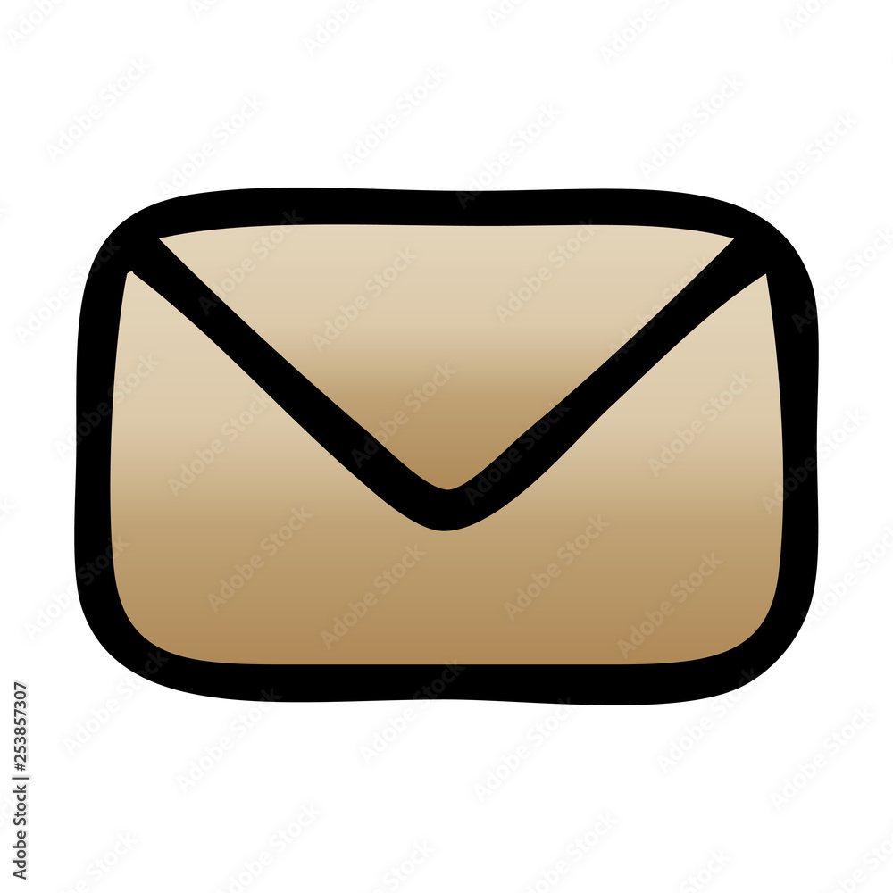 gradient shaded cartoon paper envelope gradient shaded cartoon paper envelope