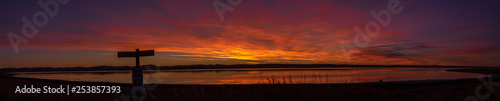 Laguna de Gallocanta. Panoramica al atardecer