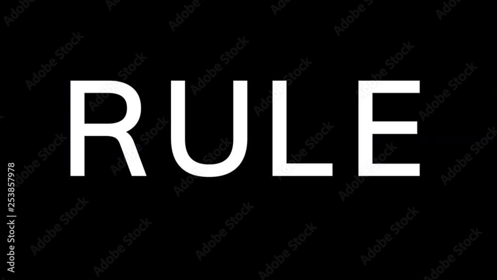 From the Glitch effect arises text RULE. Then the TV turns off. Alpha channel Premultiplied - Matted with color black From the Glitch effect arises text RULE. Then the TV turns off. Alpha channel Premultiplied - Matted with color black
