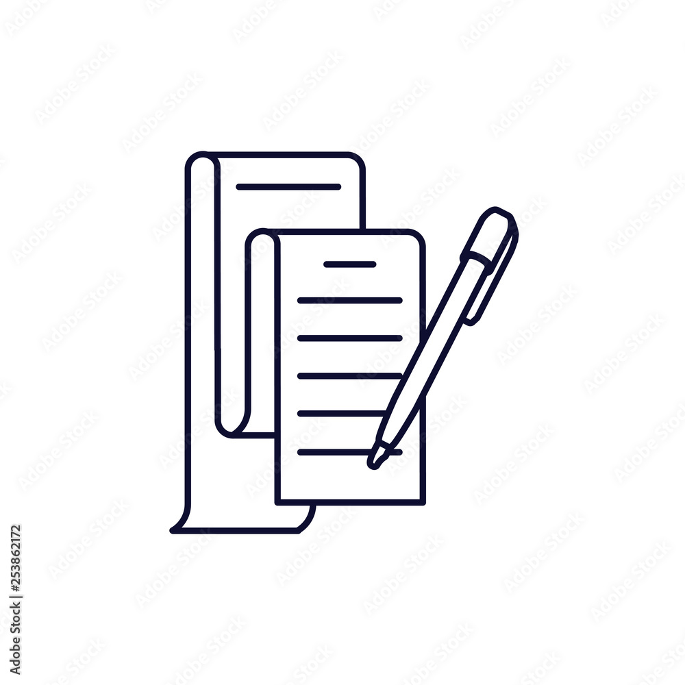 pen ink write with paper document pen ink write with paper document