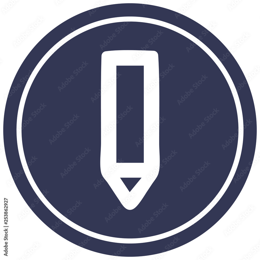 simple pencil circular icon simple pencil circular icon