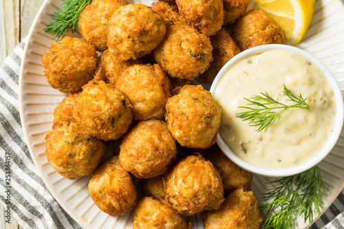 Homemade Seafood Mini Crab Cake Balls