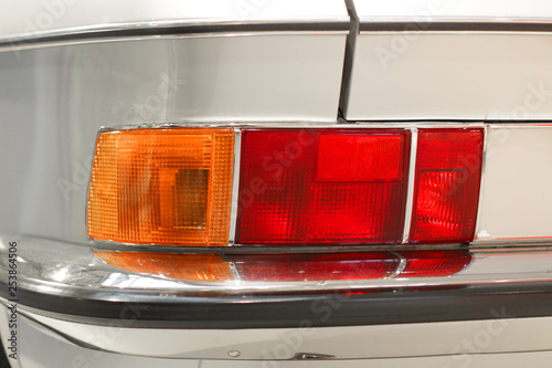 Фотография Part of silver oldtimer with rear light