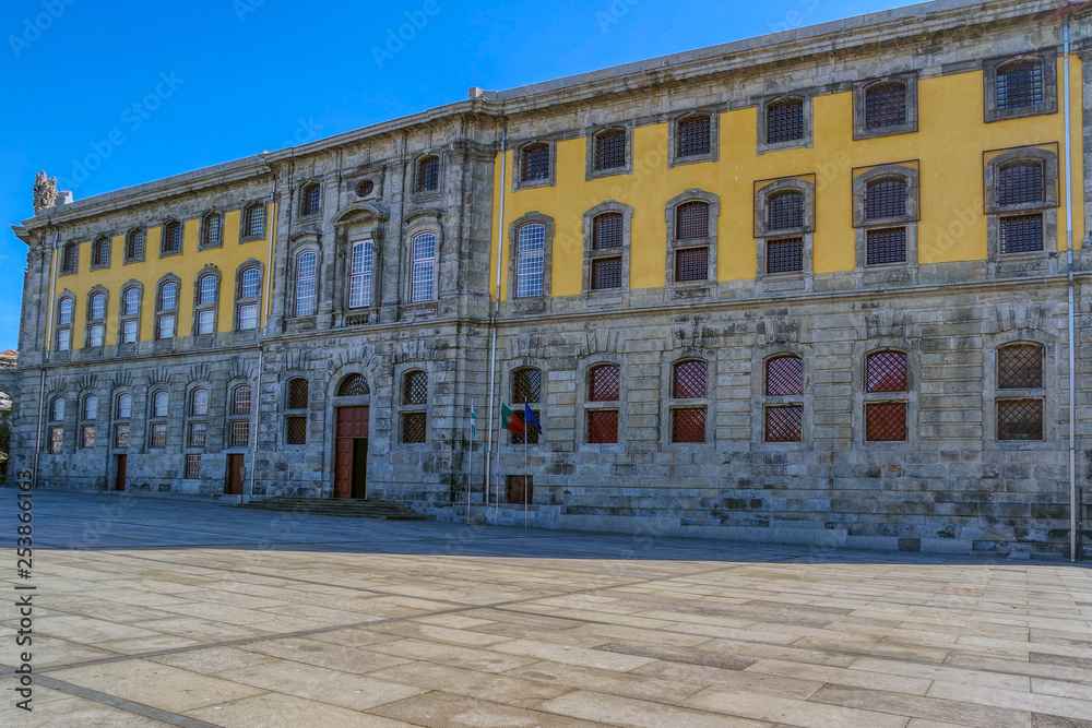 Facade of the Portuguese Center of Photography in the square called Martyrs of the Fatherland, Porto, Portugal