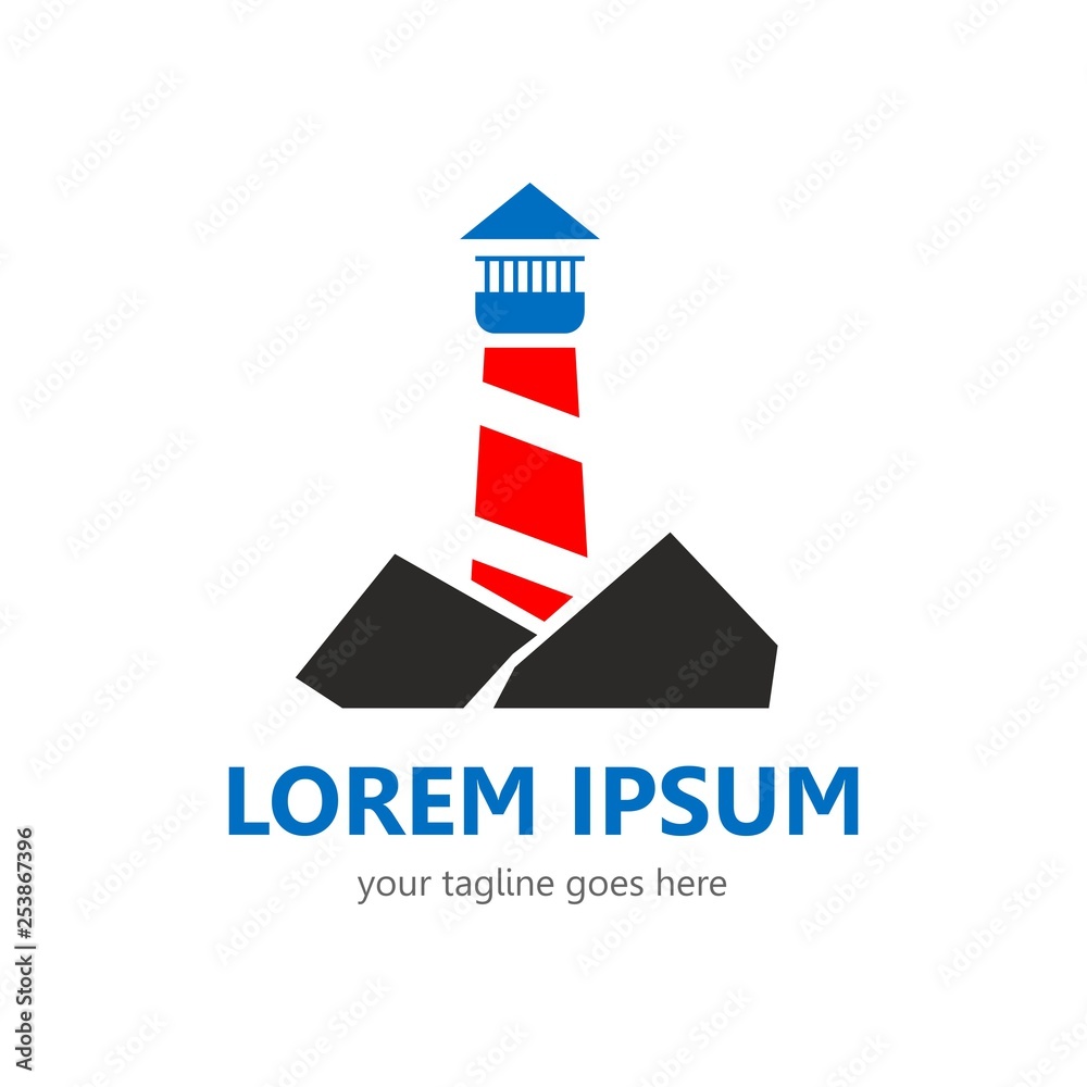 Obraz premium Lighthouse Logo Template