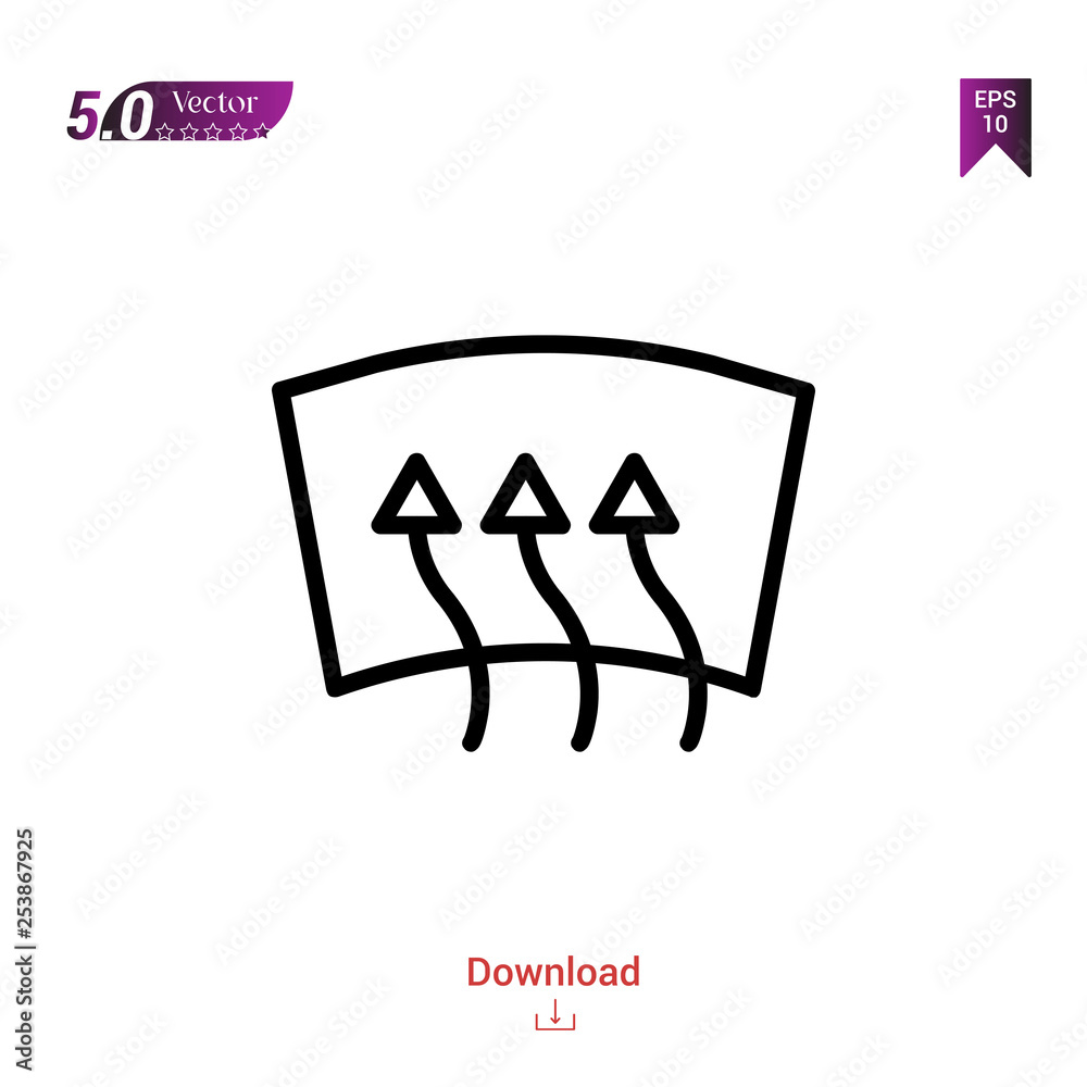 Outline frost car icon isolated on white background. Line pictogram. Graphic design, mobile application, car parts icons, user interface. Editable stroke. EPS10 format vector illustration Outline frost car icon isolated on white background. Line pictogram. Graphic design, mobile application, car parts icons, user interface. Editable stroke. EPS10 format vector illustration