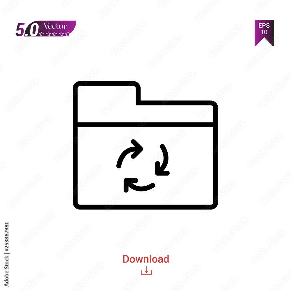 Outline folder icon isolated on white background. ecology icons Graphic design, mobile application, logo, user interface. Editable stroke. EPS10 format vector illustration Outline folder icon isolated on white background. ecology icons Graphic design, mobile application, logo, user interface. Editable stroke. EPS10 format vector illustration