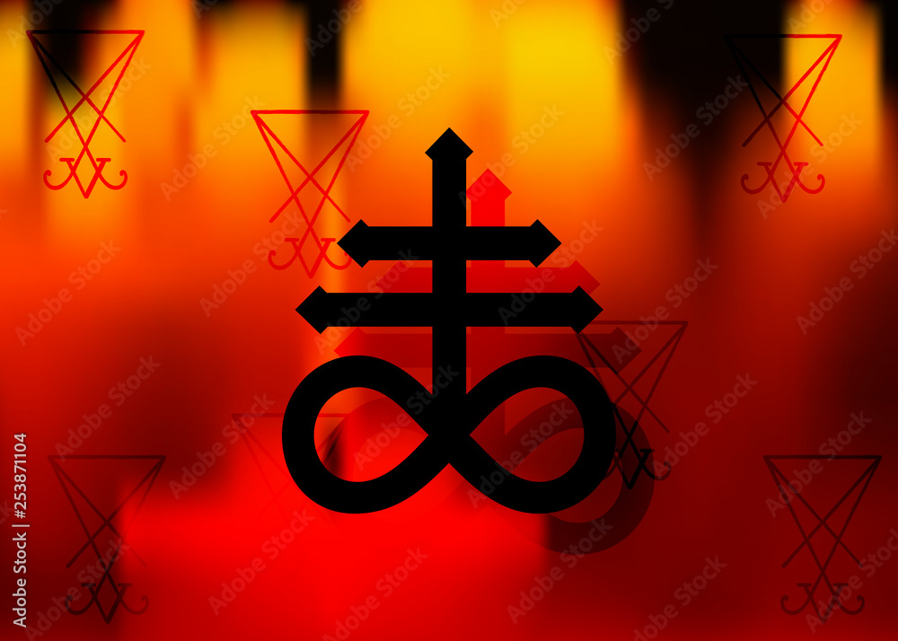 Uhyggelig Komprimere gryde Leviathan Cross alchemical symbol for sulphur, associated with the fire and  brimstone of Hell. Vector black