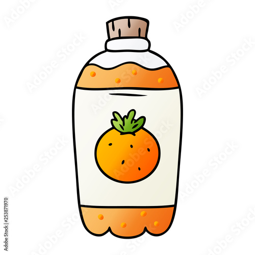 gradient cartoon doodle of orange pop