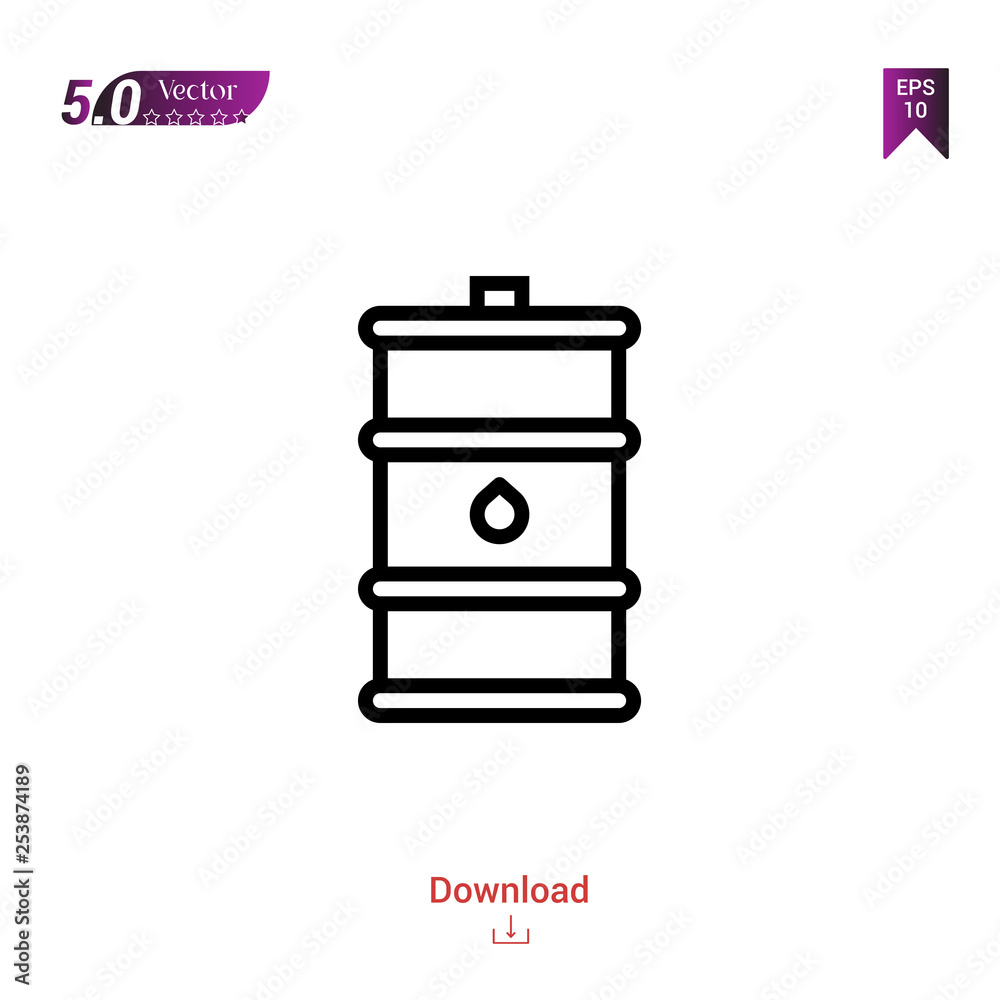 Outline barrel icon isolated on white background. ecology icons Graphic design, mobile application, logo, user interface. Editable stroke. EPS10 format vector illustration Outline barrel icon isolated on white background. ecology icons Graphic design, mobile application, logo, user interface. Editable stroke. EPS10 format vector illustration