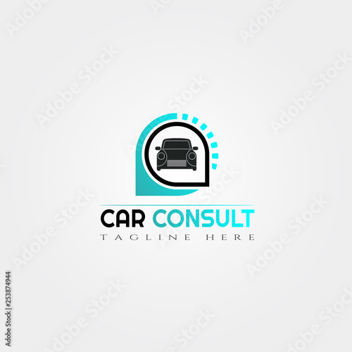 Car consultation icon template,creative vector logo design,illustration element