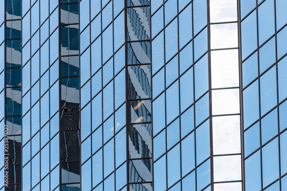 Detail of a Glass Office Building