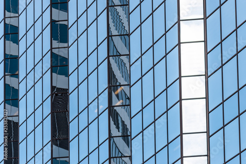 Canvas Print Detail of a Glass Office Building