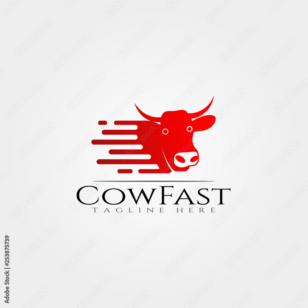 Cow farm icon template, cattle farm symbol, fast cow , creative vector logo  design, livestock, animal husbandry, illustration element Stock Vector |  Adobe Stock