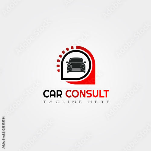 Car consultation icon template,creative vector logo design,illustration element