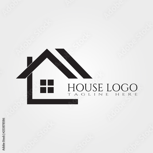 House icon template  home creative vector logo design  building and construction  illustration element