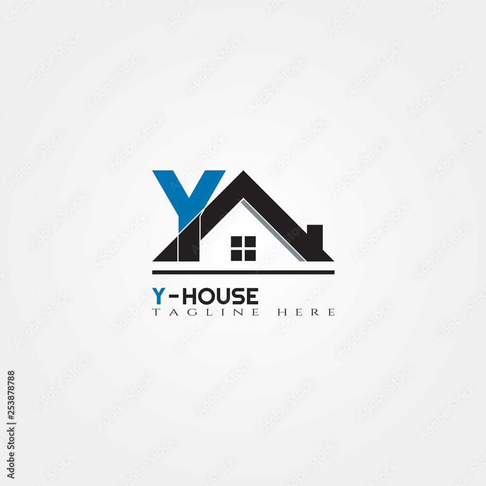 House icon template with Y letter, home creative vector logo design, architecture,building and construction, illustration element House icon template with Y letter, home creative vector logo design, architecture,building and construction, illustration element