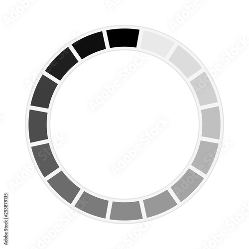 Round download sign isolated on white background. Load icon. Data loading bar. Vector stock illustration