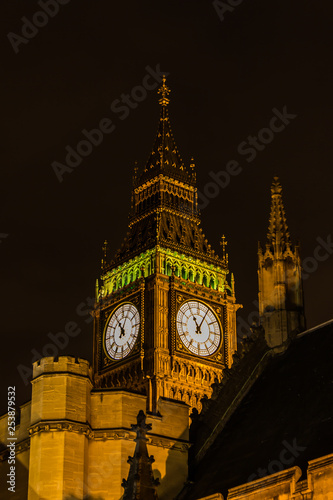 A night long exposure view of Big Ben
