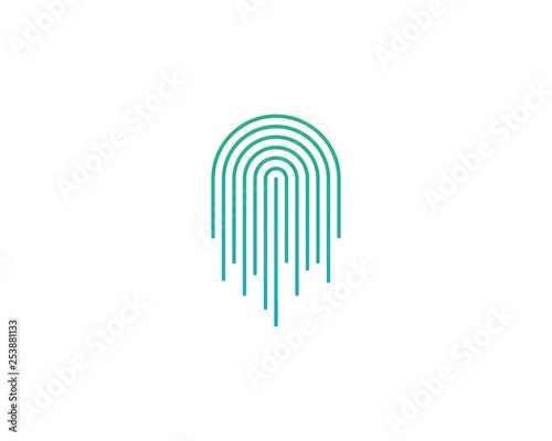 Fingerprint logo vector