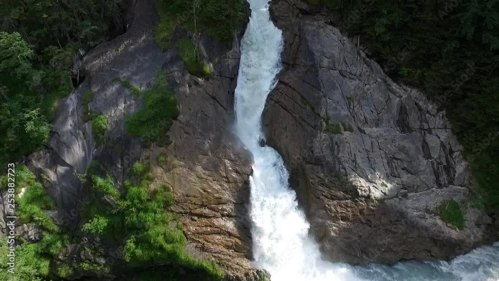 Waterfall with torrential river Waterfall with torrential river