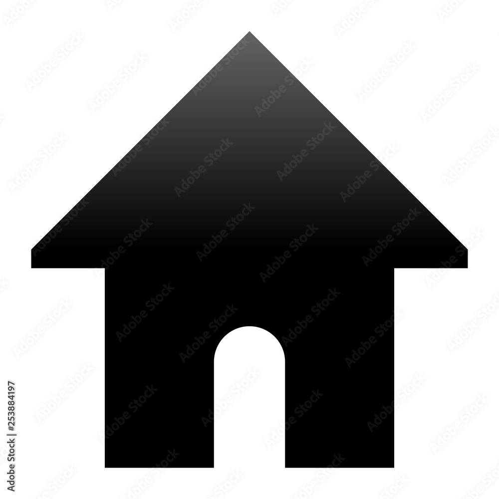 Home symbol icon - black gradient, isolated - vector Home symbol icon - black gradient, isolated - vector