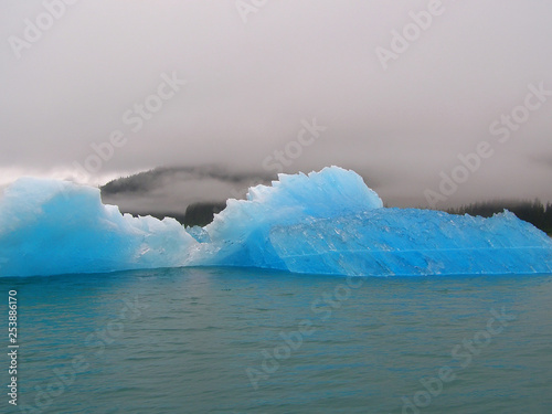 Iceberg melts in the summer sun. Alaska
