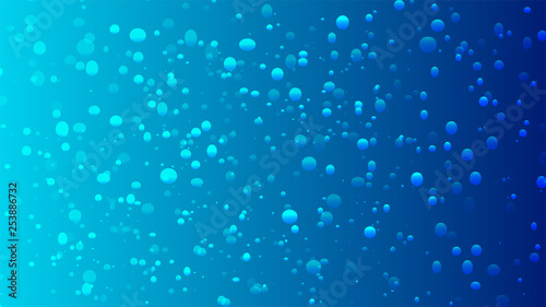 Cerulean Clear Desktop with Drops or Bubbles