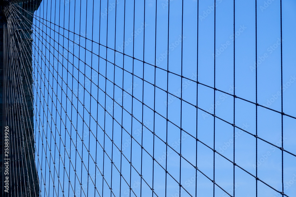 Suspension of the Brooklyn Bridge, Manhattan, NY Suspension of the Brooklyn Bridge, Manhattan, NY
