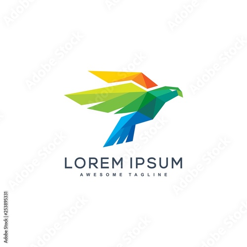 Abstract Bird Colorful Concept illustration vector Design template