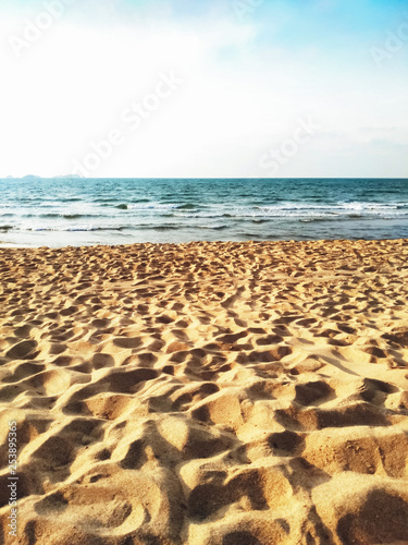 sandy beach of tropical sea
